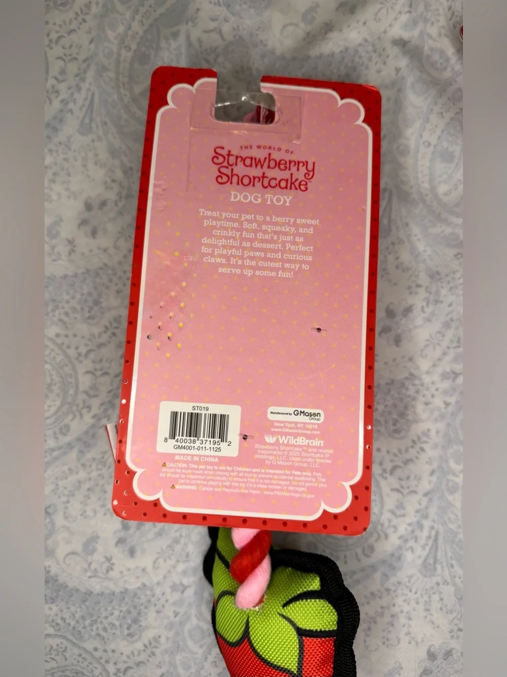 Strawberry Shortcake Dog Pet Rope Toy